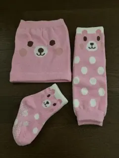 未使用品クマデザイン フリース レッグウェアセット