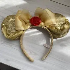 【即日発送】美品 ベル 美女と野獣 ミニー カチューシャ ディズニー リボン