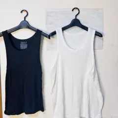 【極美品】ヘインズ & GU タンクトップ 2点set LL/XL 白黒インナー