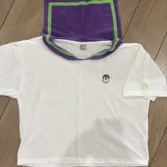 レディース　M バズ・ライトイヤー刺繍Tシャツ　ビッグ襟