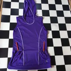 H408 ミズノ　フード付きタンクトップ　サイズ L 身幅43cm約