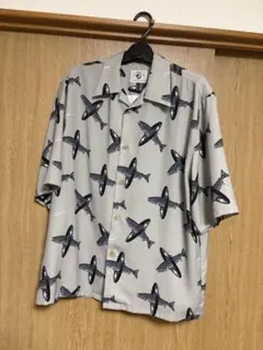 ROKKAN 半袖シャツ 総柄 グレー LLサイズのサムネイル