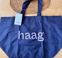 韓国限定⭐︎haag トートバッグ エコバッグ チェック 紫 パープル