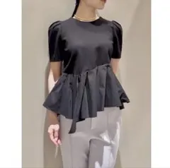 ペプラムカットソー