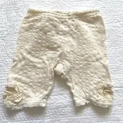 souris スーリー　5部丈ぽこぽこパンツ　レース　お花