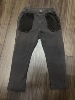 petit main グレー コーデュロイ パンツ