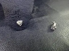 ハート CZ”キュービックジルコニア” マグネット　イヤリング（ピアス風