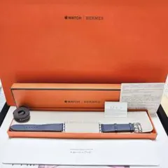 Apple Watch7 41MM Hermès ネイビー レザーバンド