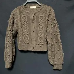 20 MAJESTICLEGON ニット　カーディガン　brown ブラウン　茶