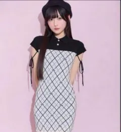 ミシェルマカロン モノグラムミニニットワンピース