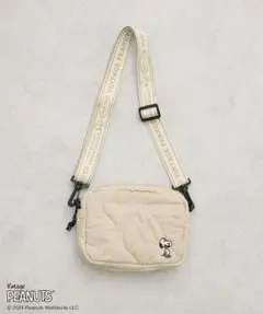 PEANUTS キルティングショルダーS スヌーピー バッグ