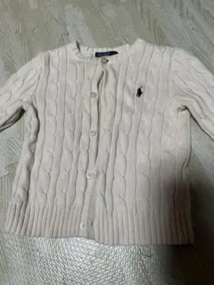 ラルフローレン　ケーブルニット　18M 85 白