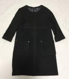 【美品】La joie de vivre et LUCA 膝丈ワンピース　黒　Mのサムネイル