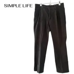 シンプルライフ　コーデュロイ　メンズスラックス　パンツ　大きめL