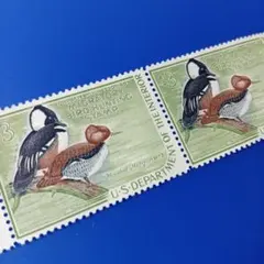 8037 外国切手 アメリカ 1969年 移動鳥狩猟切手 ハシビロコウとカモ