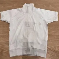 ホワイト ハーフジップ 半袖体操服