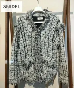 美品　スナイデル SNIDEL バリエニット　ツイードジャケット