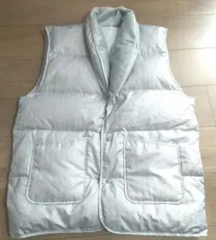 日曜割引!!グンゼ!!軽くて暖か!部屋着ダウンベスト Lサイズ シルバー