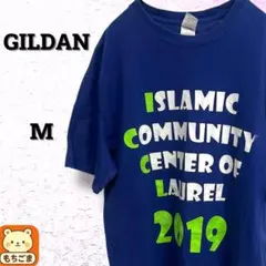 GILDAN US古着 2019 イベントプリントTシャツ M ブルー
