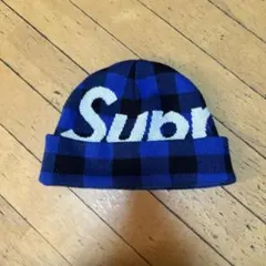 Supreme チェック柄 ニット帽