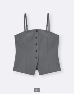 フロントボタンビスチェ gu グレー