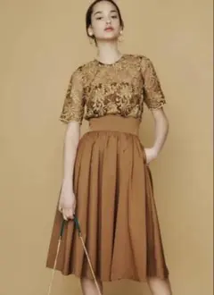 LAGUNAMOON ブラウン レース ドレス　結婚式　二次会