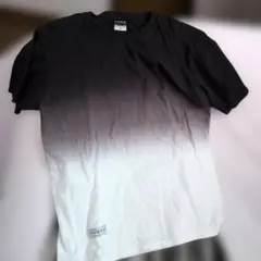 中村商店 グラデーション 半袖Tシャツ ブラック ホワイト M