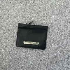 ブラックレザーコインケース ジッパー付き