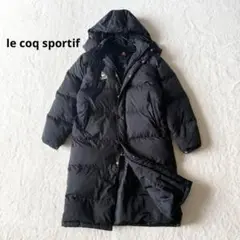 ルコックポルテフ ベンチコート ロングダウンコート 肉厚 XL ブラック