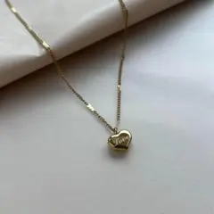 ステンレス ハート型ネックレス ゴールド シンプル フォーマル レディース
