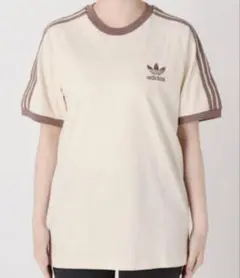 adidas Originals　スリーストライプスTシャツ　ベージュ