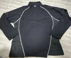 Mizuno ハーフジップ長袖シャツ 黒　速乾