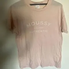 MOUSSY ロゴプリント Tシャツ ピンク　綿100%