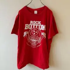 ギルダン プリント Tシャツ クルーネック 半袖 L 赤 コットン カジュアル