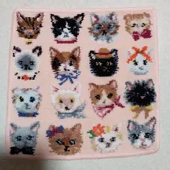 フェイラー　ラブラリーキャッツ　ハンカチ　B品
