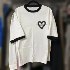 ONCILY ハートデザインリンガーTシャツ