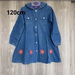 美品　sasari 120cm デニムワンピース　長袖　平成レトロ