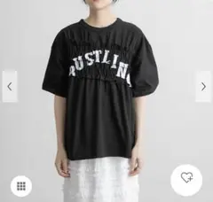 RUSTLING ロゴ シャーリング Tシャツ ブラックのサムネイル