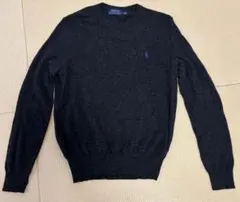 【美品ウール100%】Sサイズポロラルフローレンニットセーターグレー
