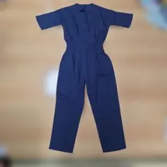 ネイビー 半袖オールインワン