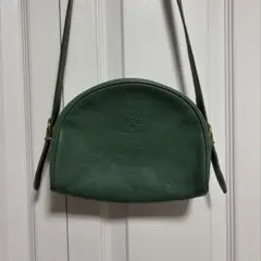 新品♥イルビゾンテ レザー ショルダーバッグ ハーフムーン グリーン イタリア製 新品♥イルビゾンテ レザー ショルダーバッグ ハーフムーン グリーン