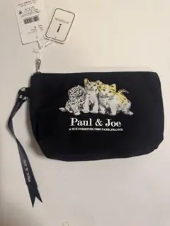 PAUL & JOE ポーチ 猫柄 ブラック