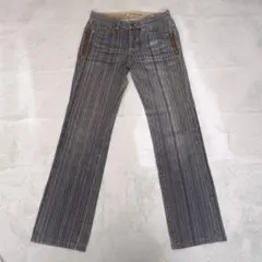 ikka ジッパーデザイン デニムパンツ ストレート ジーンズのサムネイル