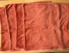 クッションカバー 4枚セット オレンジ＆サーモンピンクリバーシブル