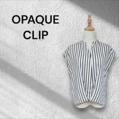 OPAQUE CLIP ストライプ ノースリーブシャツ