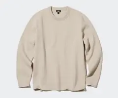 ウォッシャブルストレッチミラノリブクルーネックセーター　Sサイズ