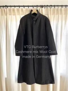 美品 激レア Burberry カシミア混ウールヘリンボーンコート