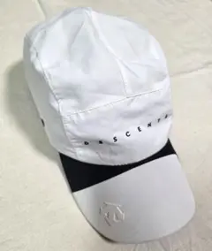 DESCENTE キャップ ホワイト/ブラック