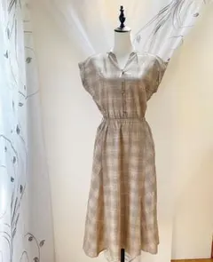 美品 Té chichi TERRASSE チェック柄 ロング ワンピース