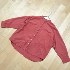 ✨大きいサイズ✨バンドカラーシャツ 長袖ブラウス【3L】トップス シンプル 無地